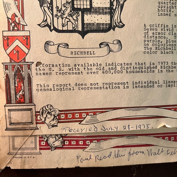 Vintage Halbert’s Coat Of Arms Royal Crest Shield Sword Wall Decor RICHBELL 70s - Picture 14 of 15